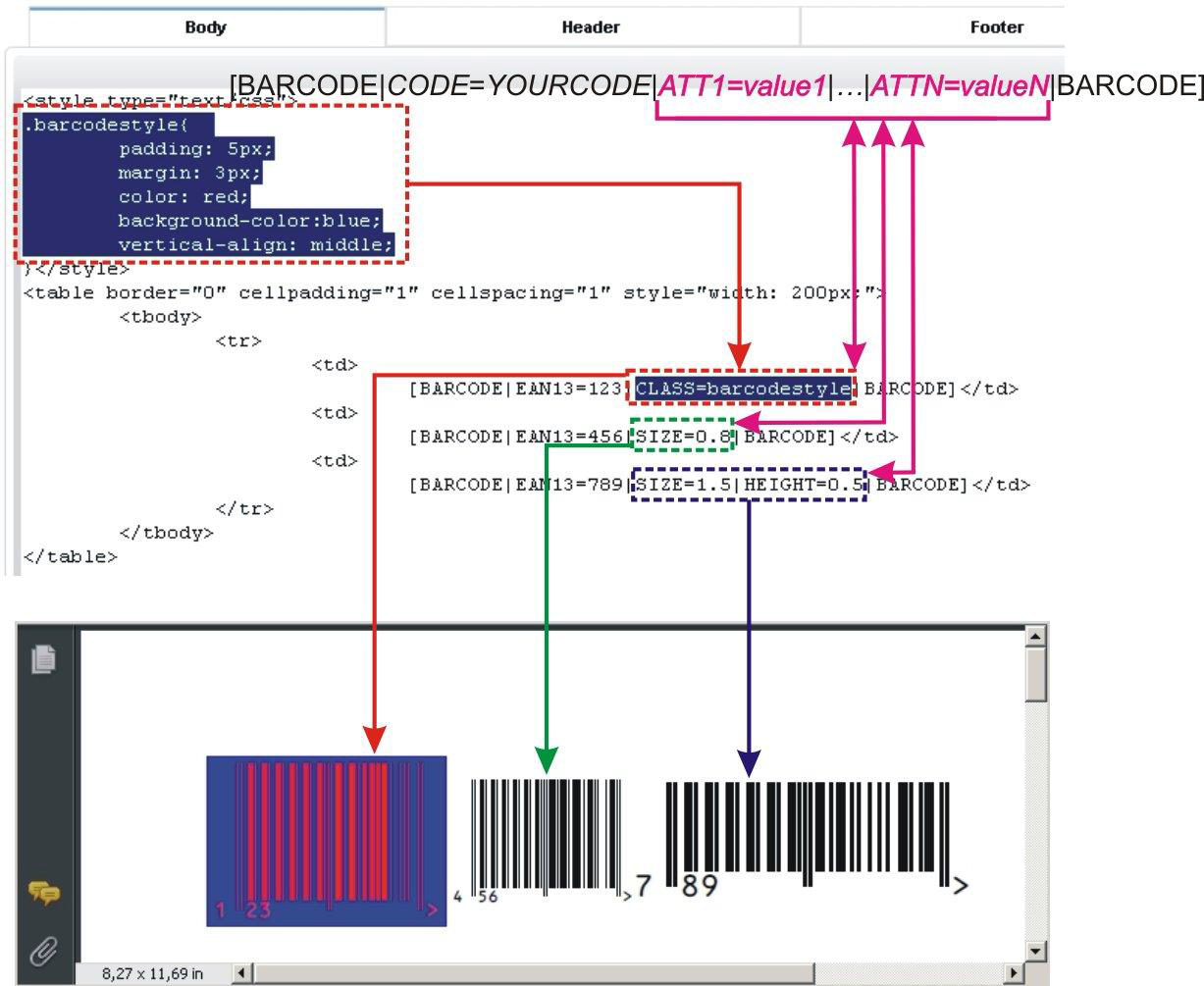 Formatting barcodes and QR codes