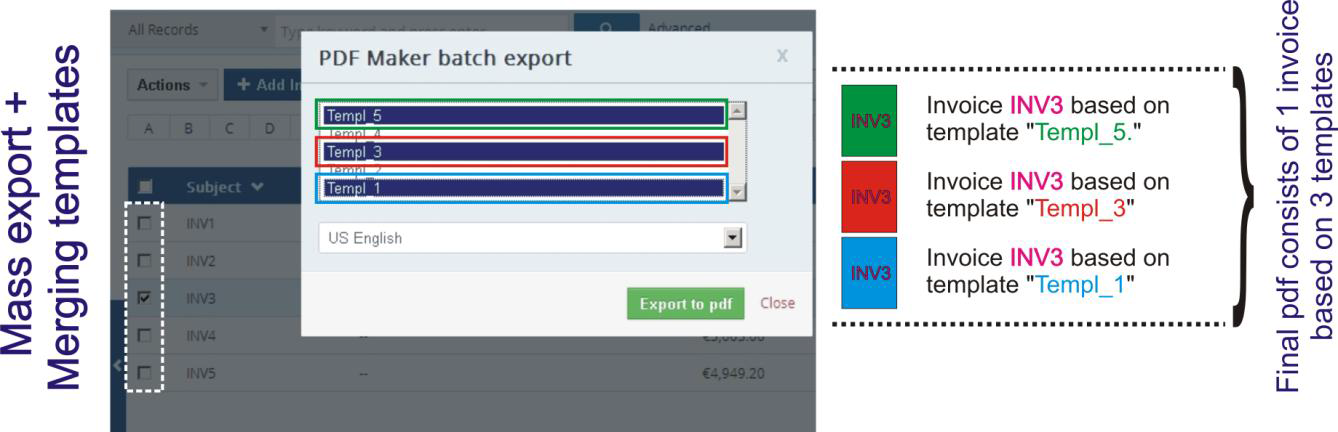 Merging templates