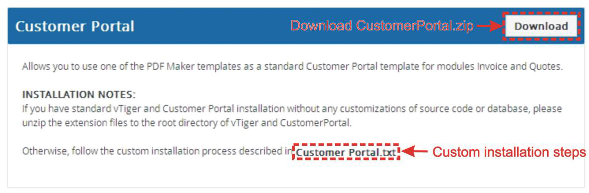Customer portal