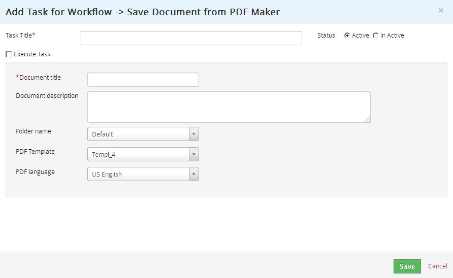 Save Document from PDF Maker for workflows